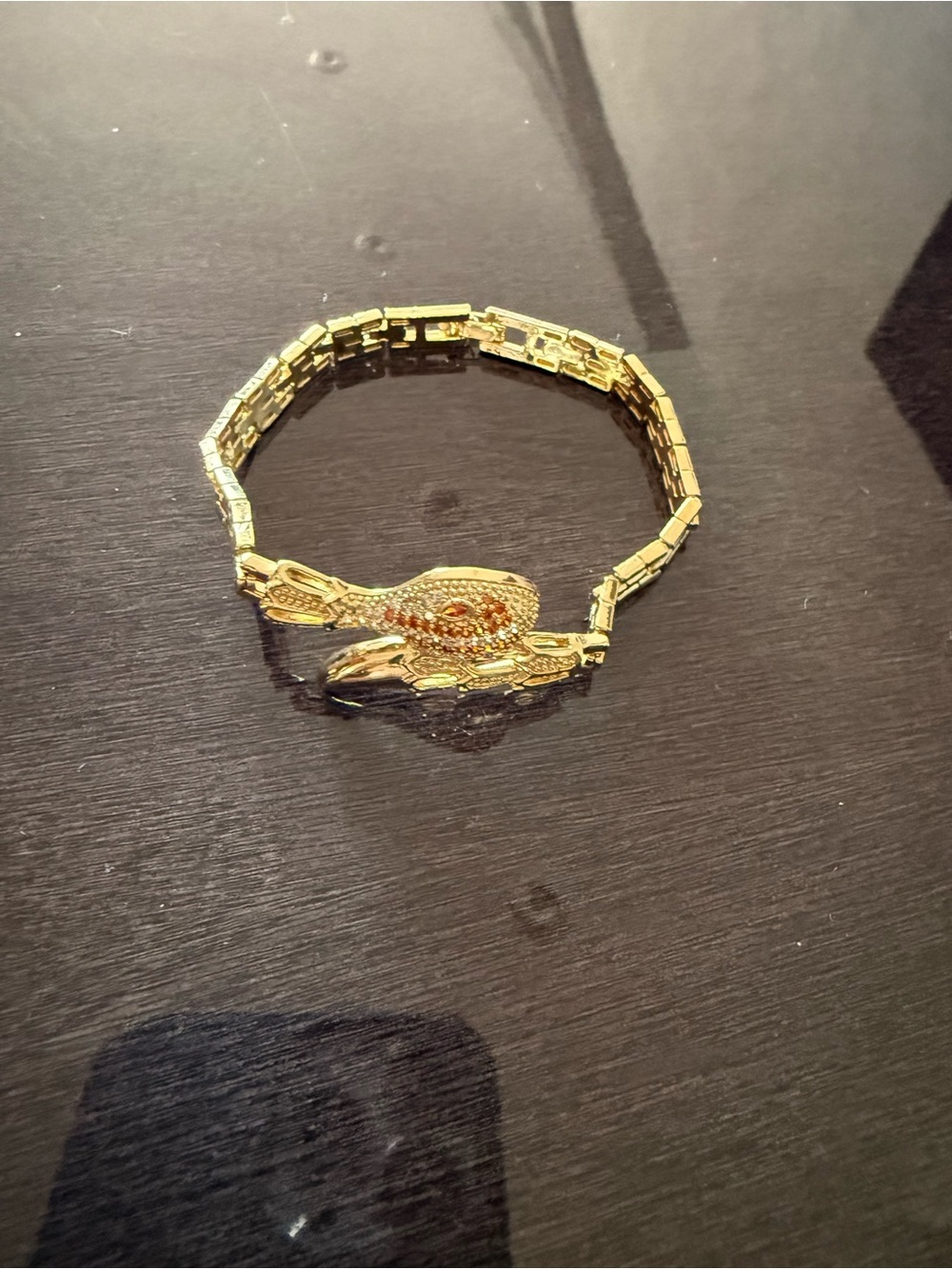 Gold-tone Women’s Snake Bracelet - Elegant Gold Bracelet
